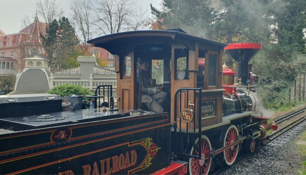 Montez à bord du Disneyland Railroad – Main Street Station et partez pour un tour complet de Disneyland Paris en train à vapeur.
